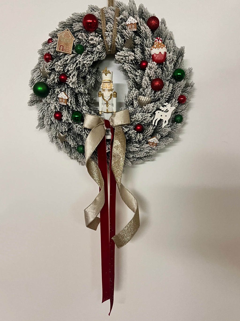 Vánoční věnec na dveře